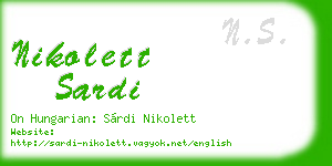 nikolett sardi business card