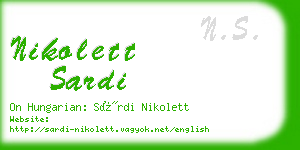 nikolett sardi business card